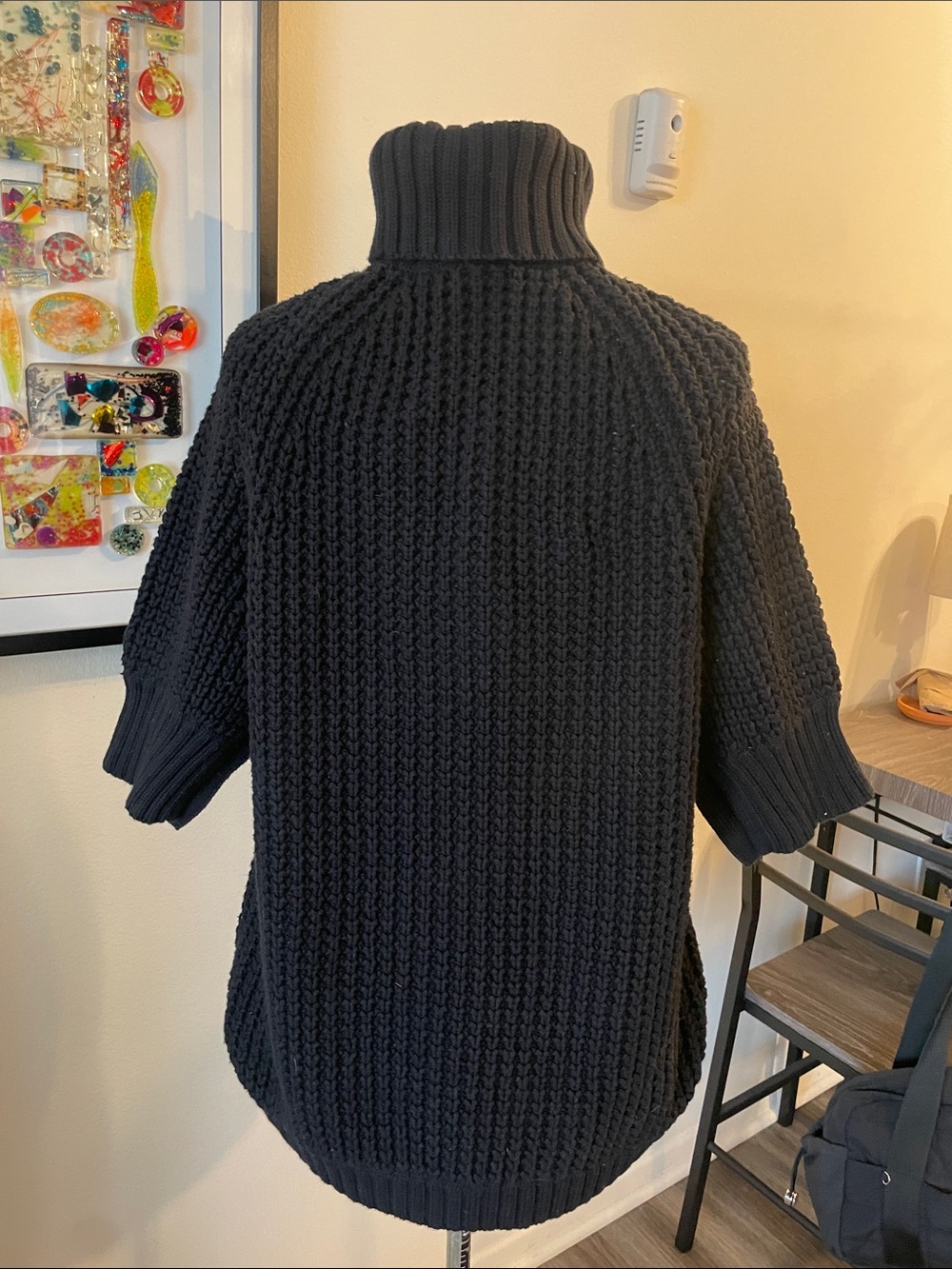 J. Crew Black Chunky Knit Turtleneck Sweater - Picture 3 of 7